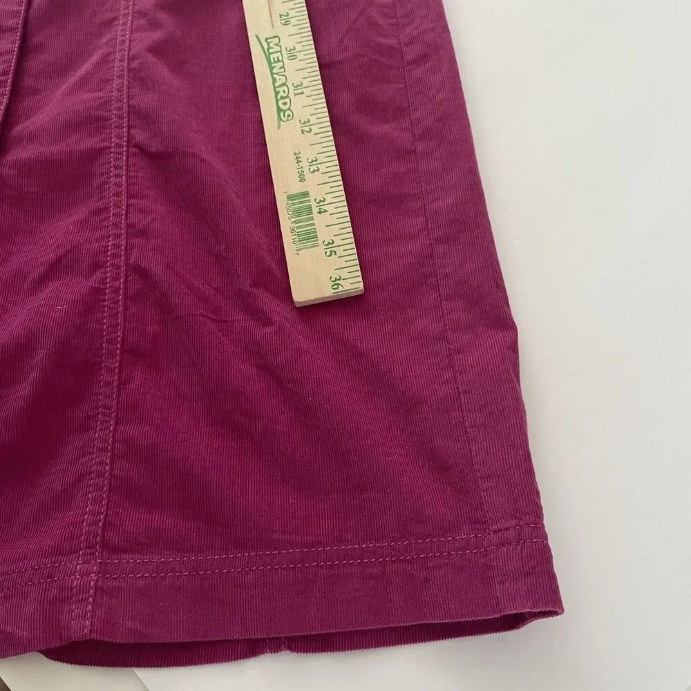 NEW LOFT Most Popular Pink Corduroy Midi Dress Petites 4P Shirtdress Pocket Snap